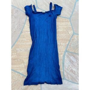 CLOTH & STONE Maxi Dress Nila Blue Ombre SIZE M WITH SIDE SLITS CL